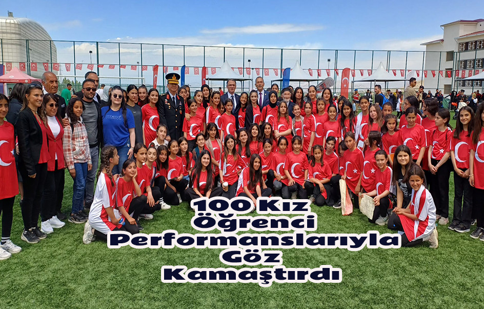 100 Kız Öğrenci Performanslarıyla Göz Kamaştırdı