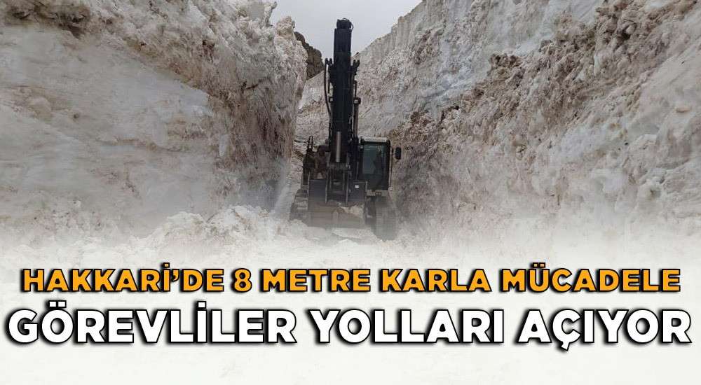 Hakkari'de 8 metre karla mücadele 