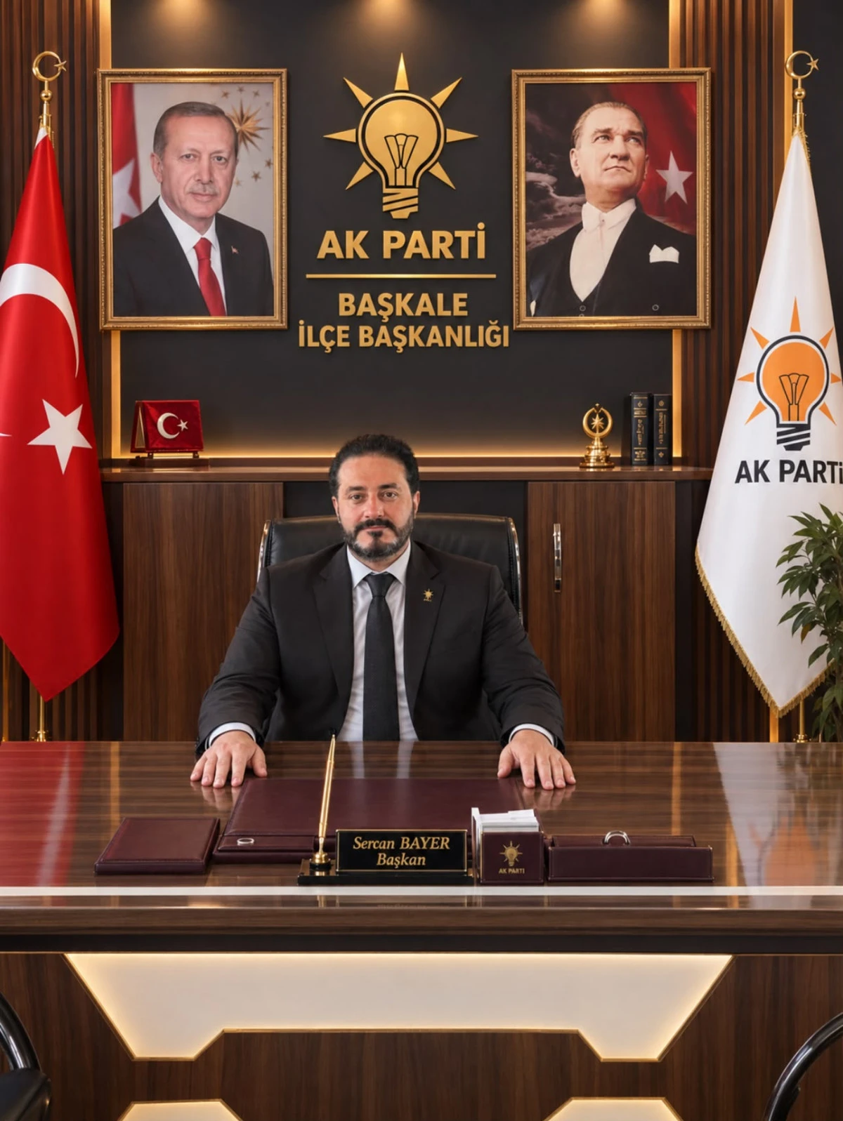AK PARTİ BAŞKALE İL&Ccedil;E BAŞKANI SERCAN BAYER 2 YILLIK FAALİYET RAPORUNU A&Ccedil;IKLADI 