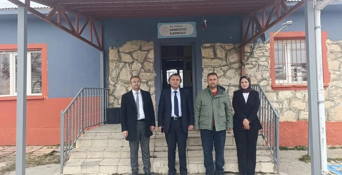 İpekyolu İl&ccedil;e Milli Eğitim M&uuml;d&uuml;r&uuml; Yeşilova&rsquo;dan Dere&uuml;st&uuml; İlkokulu&rsquo;na ziyaret