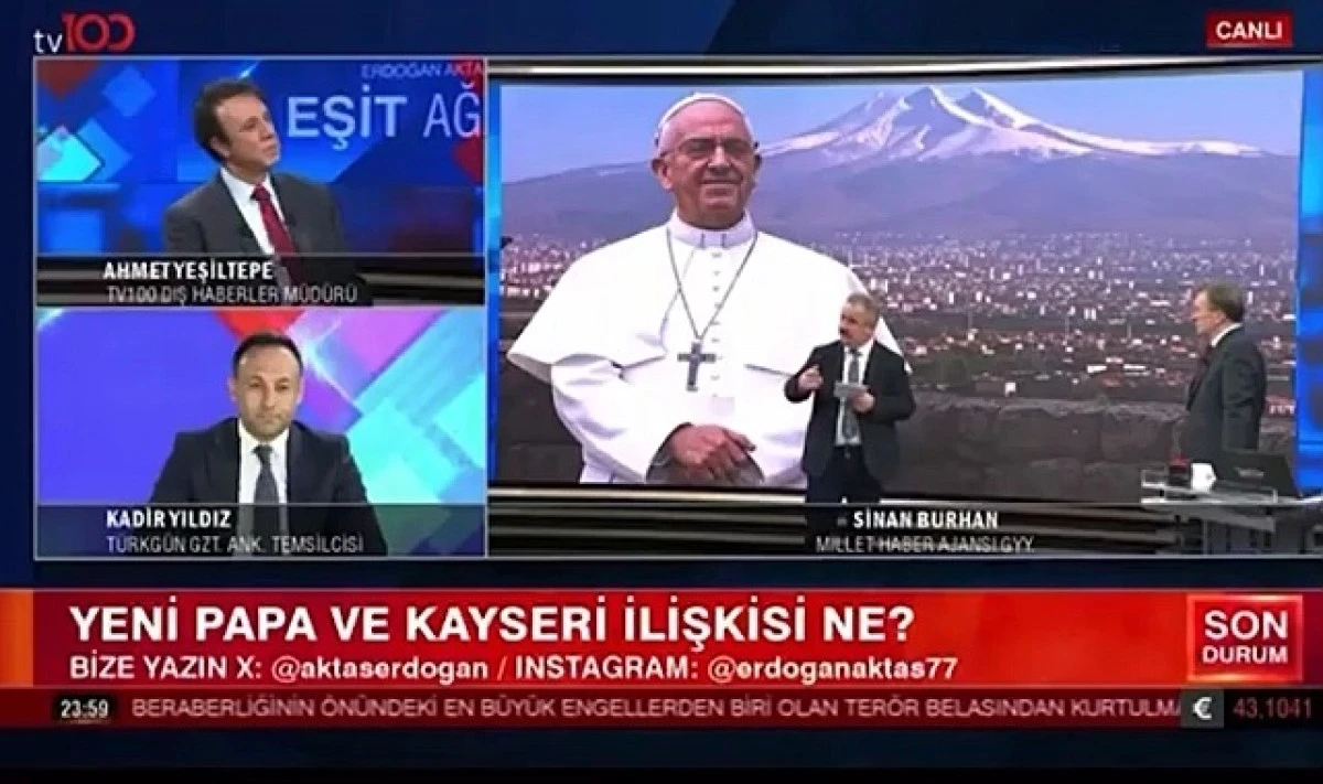 Papa 14. Lui Kayserili mi? Şaşırtan İddia TV100'de Gündeme Geldi