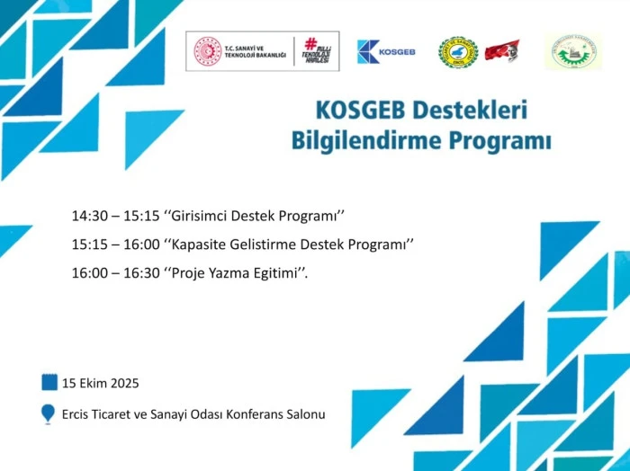 Van KOSGEB Destek Çağrıları Bilgilendirme Toplantılarına Devam Ediyor 
