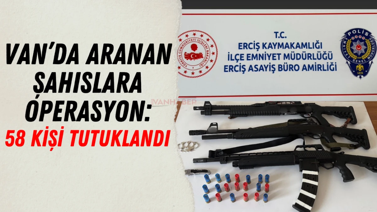 Van’da Aranan Şahıslara Operasyon: 58 Kişi Tutuklandı