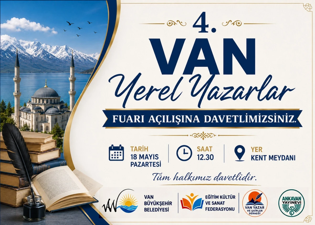Van&rsquo;da edebiyat ve k&uuml;lt&uuml;r d&uuml;nyasını buluşturacak olan 4. Van Yerel Yazarlar Fuarı i&ccedil;in hazırlıklar tamamlandı.