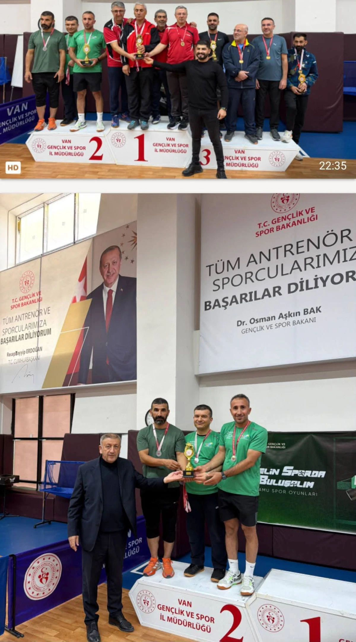 VAN'DA KAMU &Ccedil;ALIŞANLARI MASA TENİSİ TURNUVASINDA BULUŞTU 